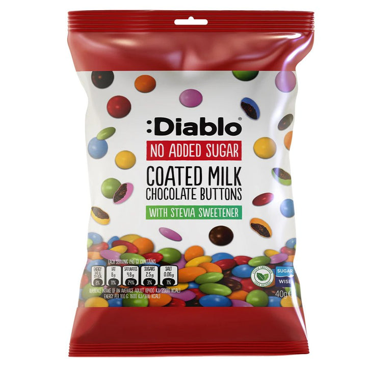 Diablo šokoladiniai lęšiai be pridėtinio cukraus, 40g