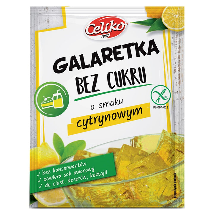 Celiko becukrė citrinų želė be glitimo 14g