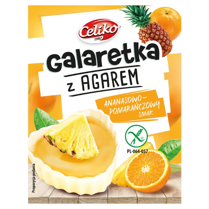 Ananasų-apelsinų agaro želė, Celiko be glitimo, 45g
