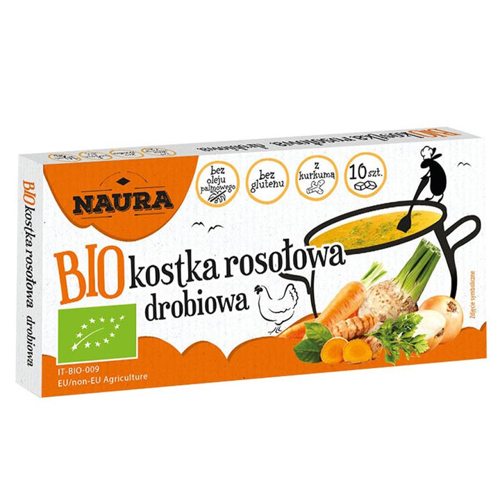 Naura BIO paukštienos sultinio kubelis, 100g