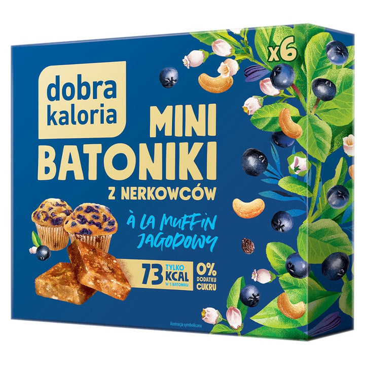 Anakardžių mini barai - uogų bandelė Dobra Kaloria 6x17g