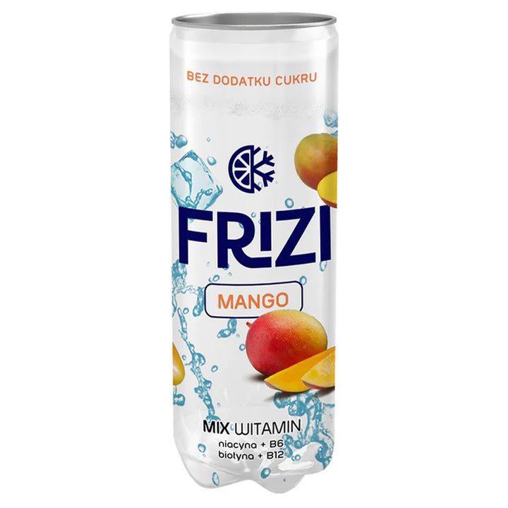 Lengvai gazuotas vaisių gėrimas su vitaminais Mango Frizi, 330ml