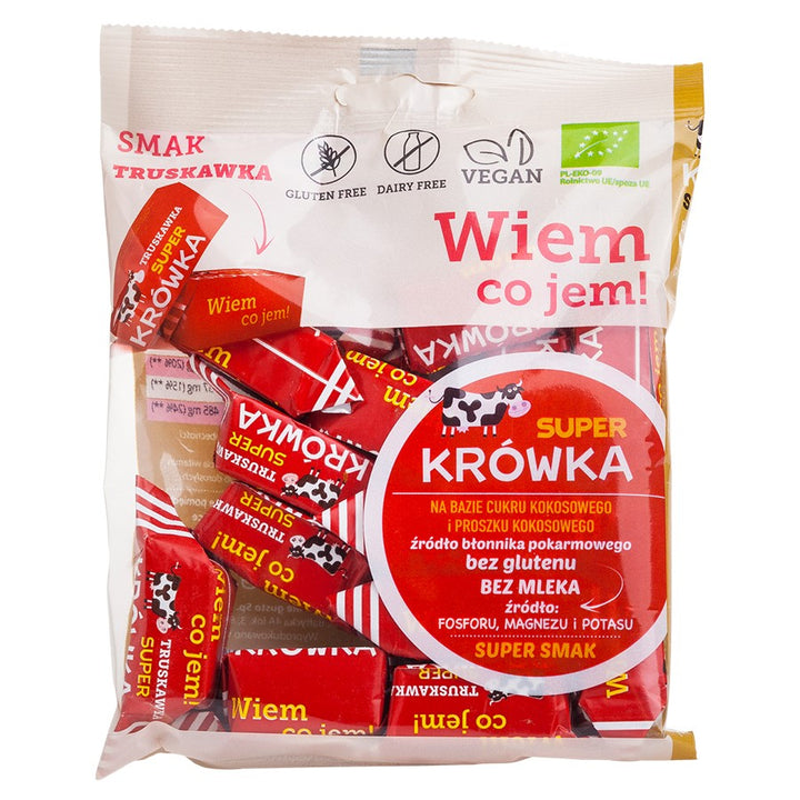 Be pieno braškių ir glitimo fudge Super Krówka BIO 150g