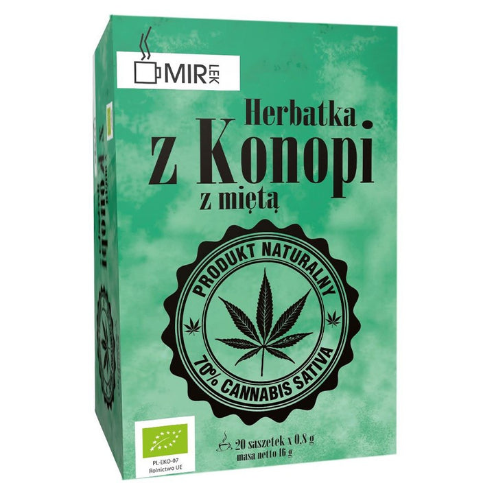 Mir-lek BIO kanapių arbata su mėtomis, 16g (20x0,8g)