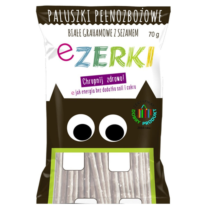 Ezerki graham lazdelės su baltomis sezamo sėklomis - Rudos, 70g